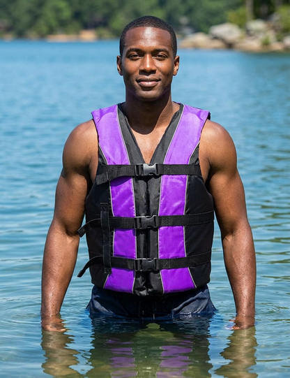 Hardcore Life Jacket Paddle Vest; Coast Guard Approved Type III PFD Life Vest Flotation Device; Jet ski, Wakeboard, Kayak; Ideal Extra Life Jacket for Your Pontoon Boat