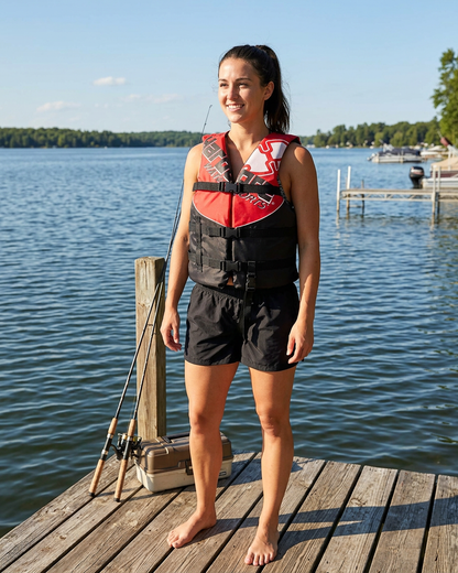 Hardcore USCG Type III Life Jacket PFD for Adults & Kids | Durable, Comfortable Ski Vest with Leg Strap for Watersports, Boating, Tubing & Enhanced Safety on the Water