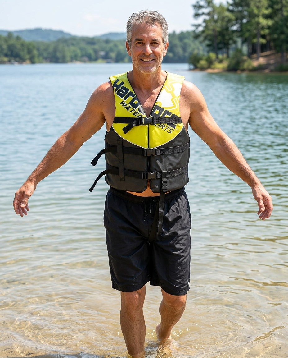 Hardcore USCG Type III Life Jacket PFD for Adults & Kids | Durable, Comfortable Ski Vest with Leg Strap for Watersports, Boating, Tubing & Enhanced Safety on the Water
