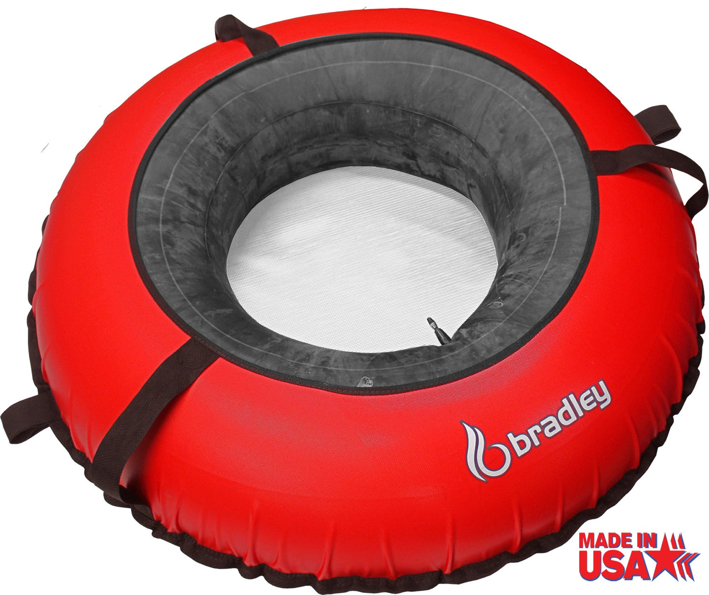 Bradley kids river tube | Heavy duty pool float made from truck tire inner tubes; Heavy duty river tube cover is made in USA; linking river tubes for river floating; connecting river run tube (red color)