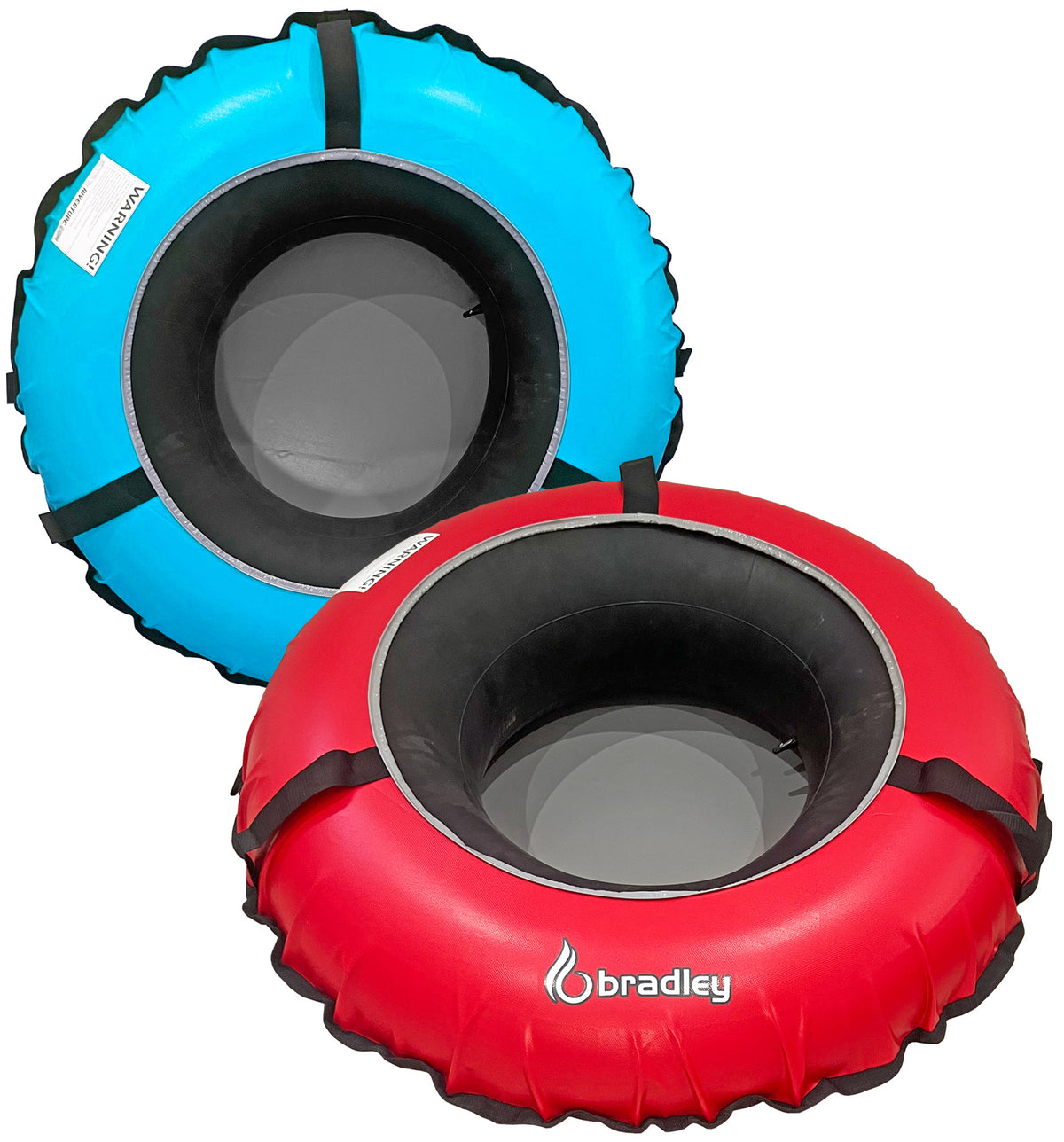 Pack of two Bradley heavy duty tubes for floating the river; Whitewater water tube; Rubber inner tube with cover for river floating; Linking tandem river tubes; river raft tube