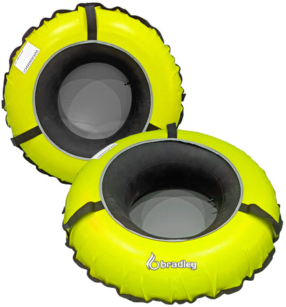 Pack of two Bradley heavy duty tubes for floating the river; Whitewater water tube; Rubber inner tube with cover for river floating; Linking tandem river tubes; river raft tube