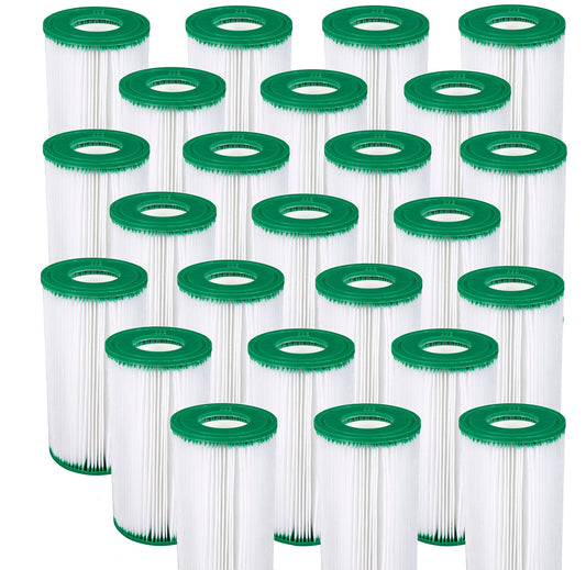 Coleman 90357E Type III A/C 1000 and 1500 GPH Replacement Filter Swimming Pool Cartridge Compatible with Most Power Round Frame Pools (24 Pk)