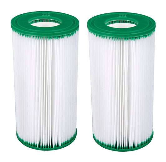 Coleman 90357E-BW Type III A/C Replacement Washable Pool Filter Cartridges for 1000 and 1500 GPH Filter Pumps, Green and White (2 Pack)