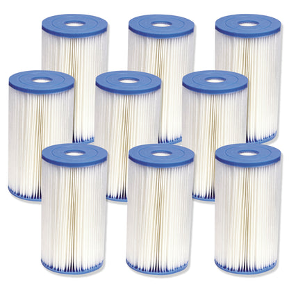 9 Pack Intex Type B Filter Cartridge for Above Ground Swimming Pool Pumps
