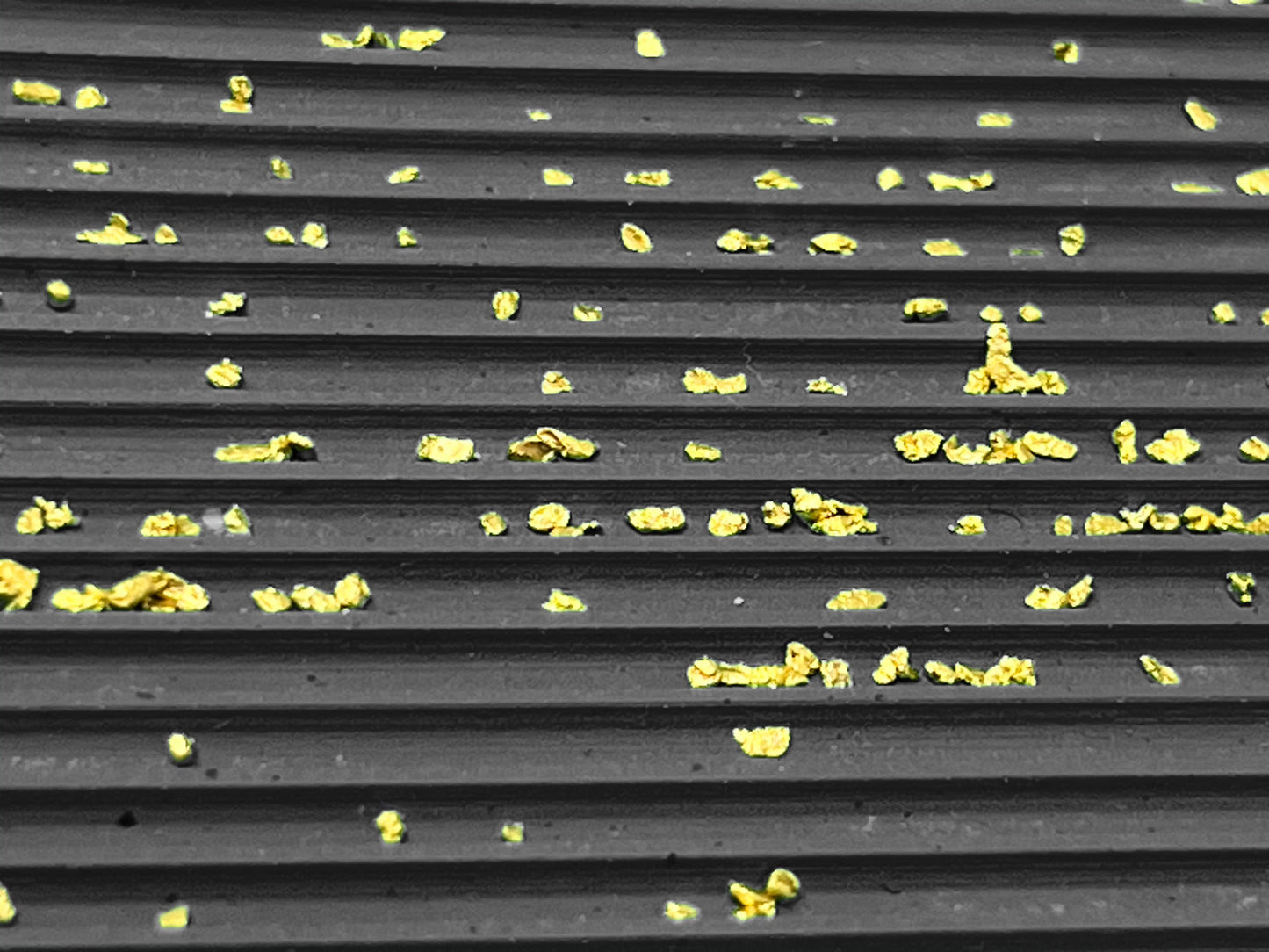 Sluice Box Rubber V Matting; Gold Sluice mat for fine Gold Recovery Set; Gold Prospecting Supplies; precut trimmable Size Selection, Black/Green Color, Mini Rib/Micro Rib Pattern