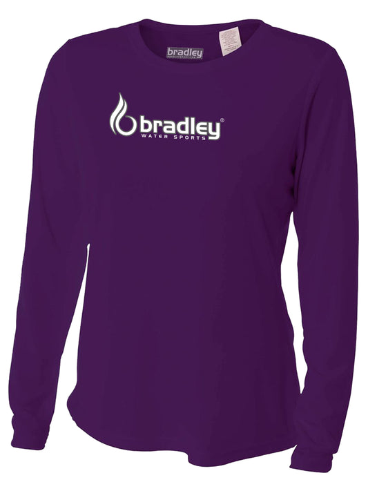 Bradley Women's Long Sleeve Rash Guard Surf Shirt - Relaxed Fit Swimwear Designed and Performance