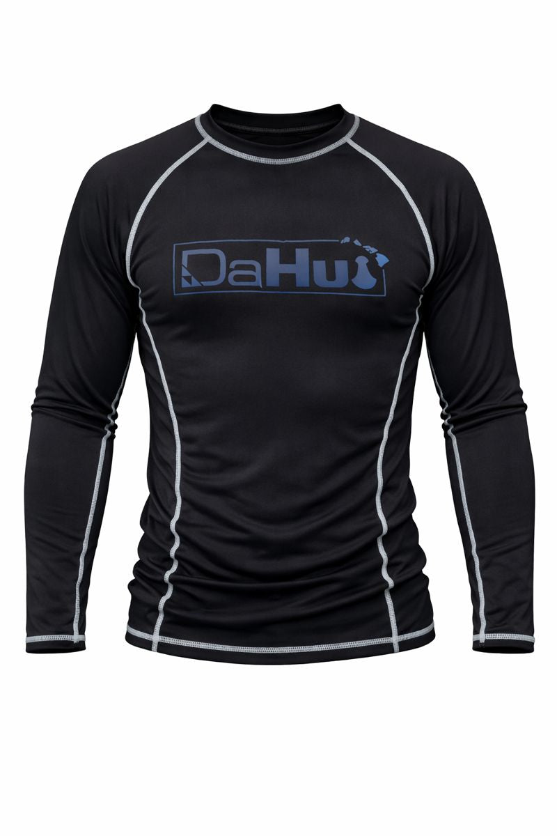 Men’s Da Hui Long Sleeve Rash Guard – UPF 50+ Sun Protection Surf & Swim Shirt, Compression Fit Quick-Dry Performance Top for Water Sports