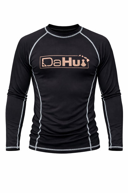 Men’s Da Hui Long Sleeve Rash Guard – UPF 50+ Sun Protection Surf & Swim Shirt, Compression Fit Quick-Dry Performance Top for Water Sports