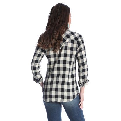 Ladies Plaid Fashion Top S