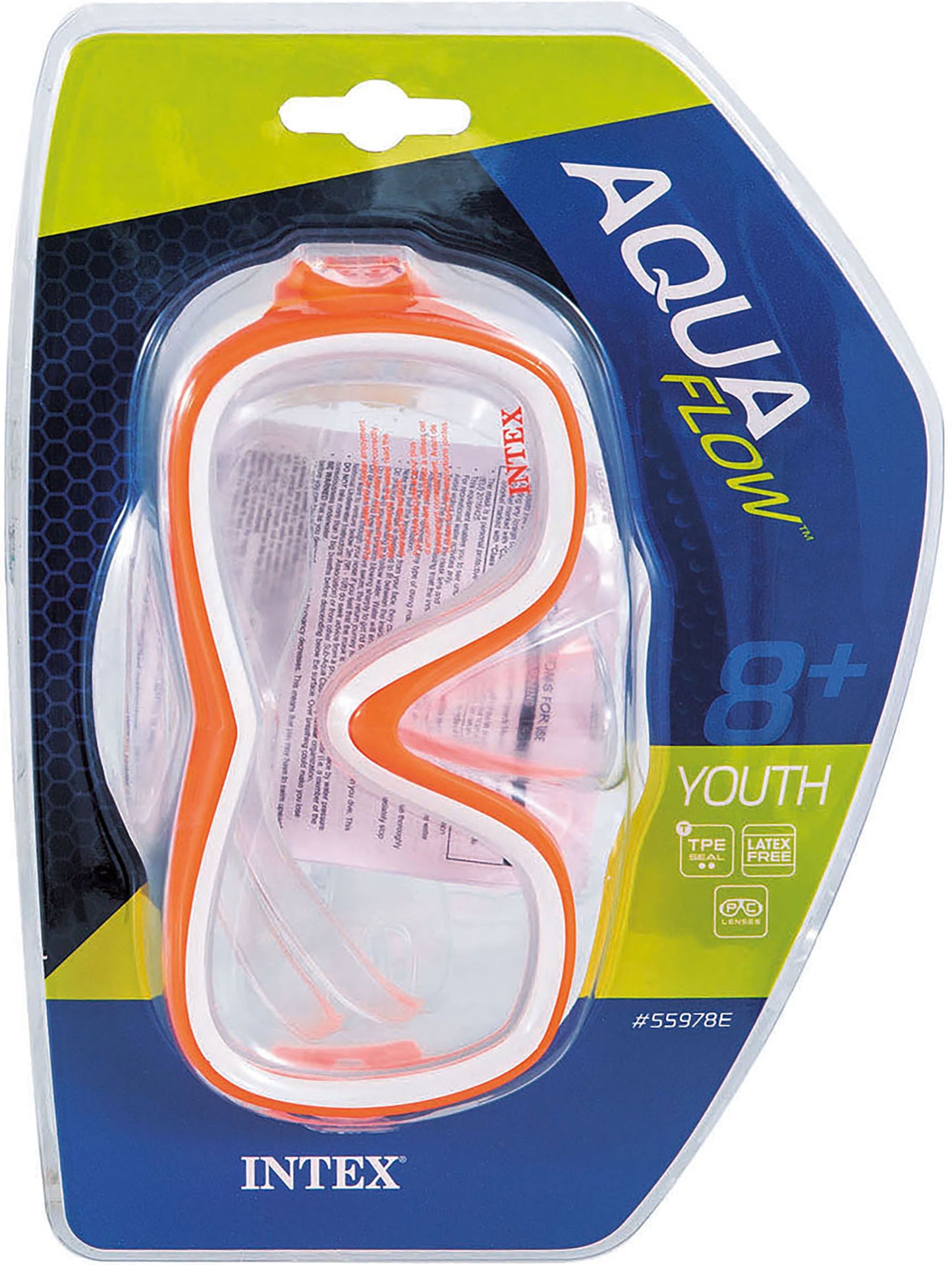 1 Intex Wave Rider Mask | Surf Snorkel Swim Face Mask Goggle | Orange