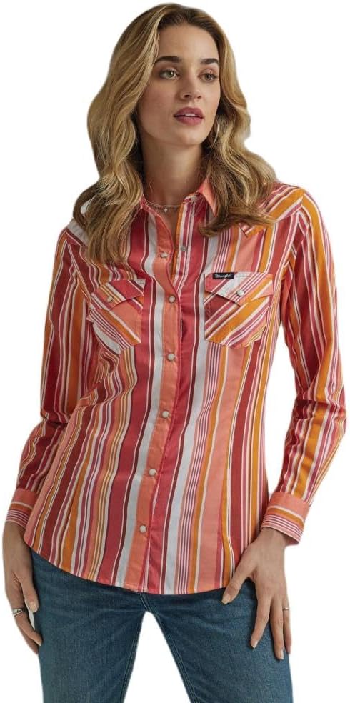 Ladies Retro Dress Top Multi Stripe XL