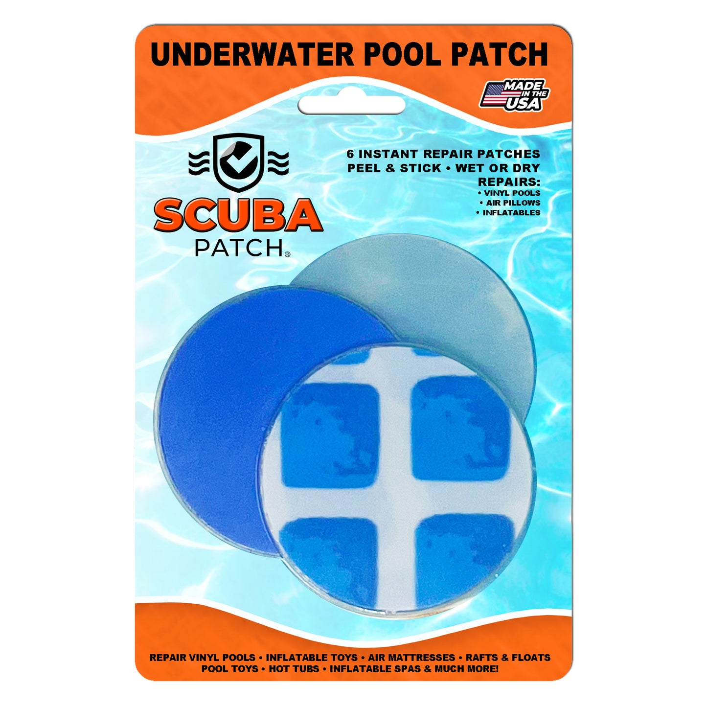 All-in-One Repair Kit for Above-Ground Pools | Fast, Underwater-Capable Peel-and-Stick OR Adhesive Glue-Down Vinyl Patches & for Easy Set and Frame Pools