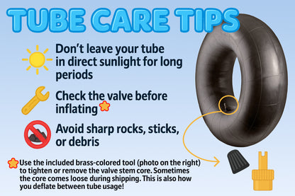 Bradley Heavy Duty Butyl Rubber Inner Tubes – Inflatable Tubes for Snow Sledding, River Floating, Pool Closing, and Whitewater Adventures