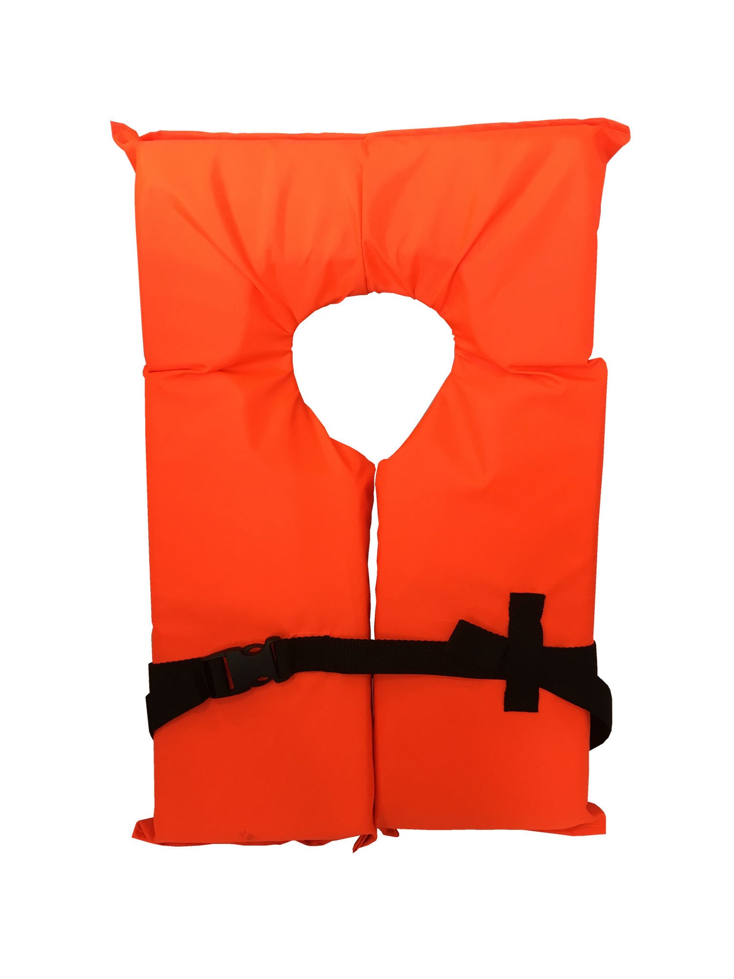 4 Pack Coast Guard approved life jackets for adults.  High visibility color Type II keyhole life vest in classic May West style. Compliance flotation device