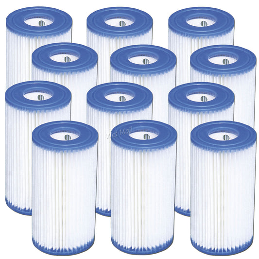 Intex Easy Set Swimming Pool Type A or C Filter Replacement Cartridges (12 Pack)