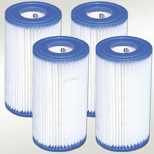 4 Pack Intex Type A Filter Cartridge for Above Ground Swimming Pool Pumps