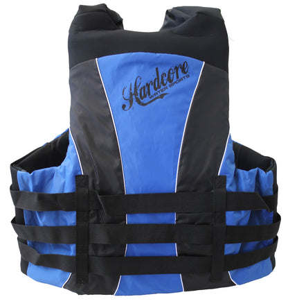 Hardcore Water Sports Premium Neo/Poly Life Jacket | USCG Approved Type III Life Vest for Waterskiing, Boating, Wakeboarding, Canoeing, Tubing