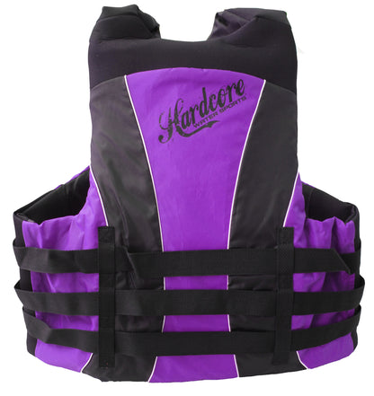 Hardcore Water Sports Premium Neo/Poly Life Jacket | USCG Approved Type III Life Vest for Waterskiing, Boating, Wakeboarding, Canoeing, Tubing