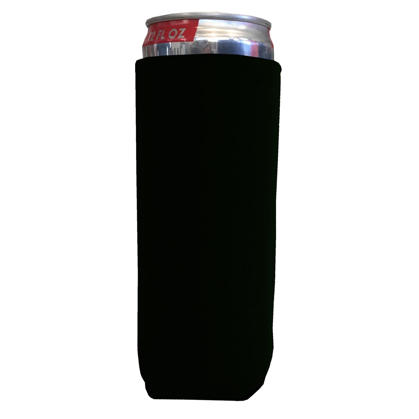 Neoprene 12 Ounce Slim Can Cooler Black