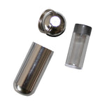 48 Pack Aluminum Pill Shape Case Keychain ID Holder Pet Ashes Urn Silver Metal
