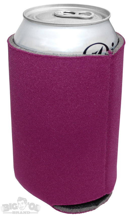 Single Premium Blank Beverage Insulator Can Cooler for Soda and Beverages (Fuchsia)