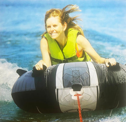 Hardcore Towable Tube | Heavy Duty 54" Single Rider Boating Tube with Handles