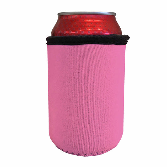 Thick Neoprene Can Cooler Beverage Insulator Neon Pink