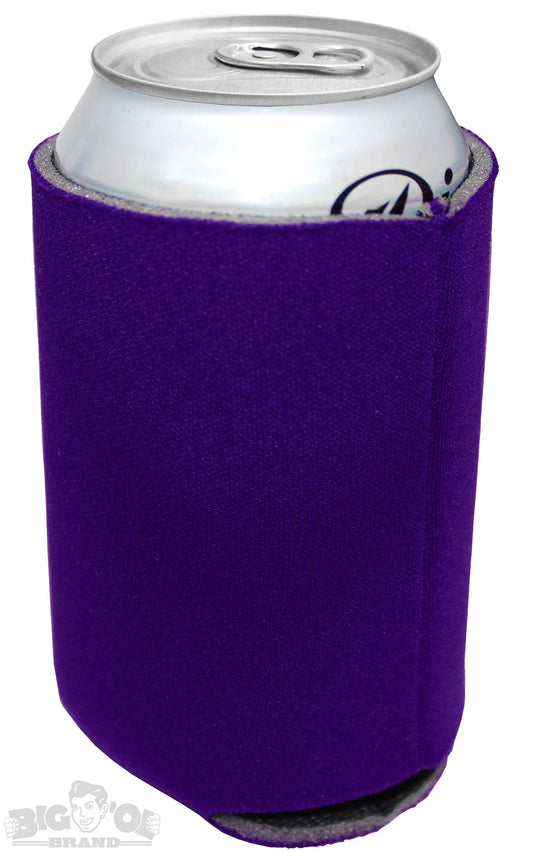 Single Premium Blank Beverage Insulator Can Cooler for Soda and Beverages (Purple)