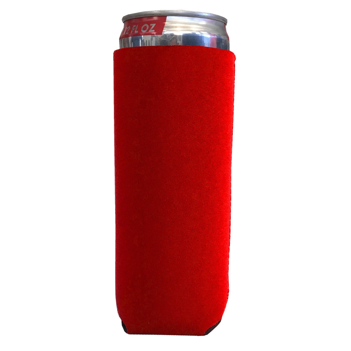 Neoprene 12 Ounce Slim Can Cooler Red