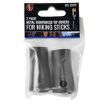 Metal Reinforced Tip Covers For Hiking Sticks - 2 pack