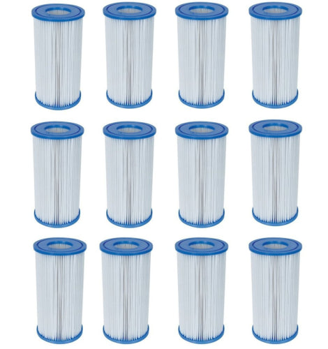 12 Pack Bestway Type III A/C Filter Cartridge for 1000 & 1500 GPH Filter Pumps