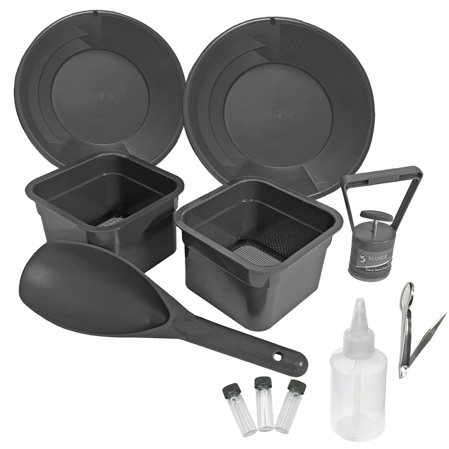 Sluice Fox 11 Piece Gold Panning Supplies Kit | Classifier Sifting Pan Set