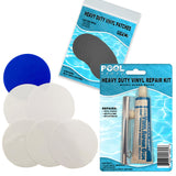 Repair Kit for Folding Lounge Chair | Vinyl glue | White and Blue Patches
