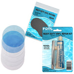 Repair Kit for Beach Wave Swim Center Pool | Vinyl glue | Blue and White Patches