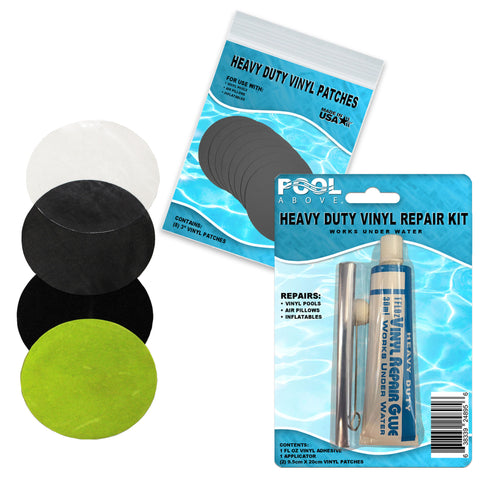 Repair Kit for Inflatable Empire Chair | Vinyl glue | Green and Black Patches