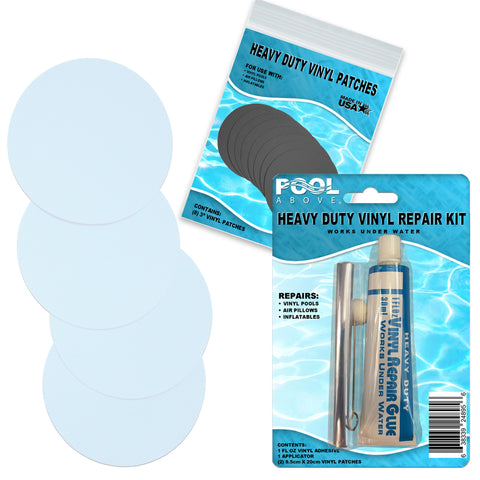 Repair Kit for King Kool Lounge Blue | Vinyl glue | Blue Opaque Patches