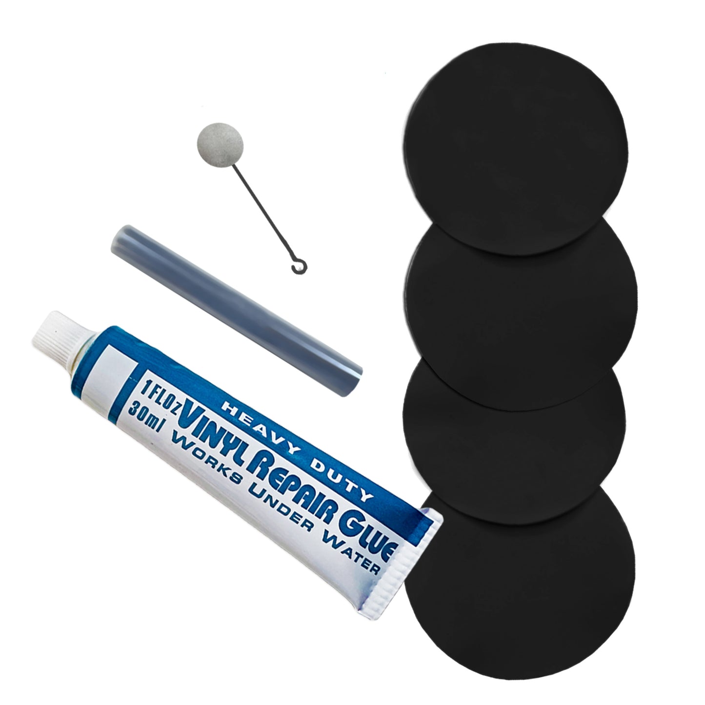Repair Kit for Inflatable Pull-Out Couch | Airbed | Vinyl glue | Black Patches