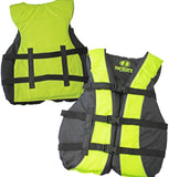 2 Pack Hardcore Adult Life Jacket PFD Type III Coast Guard Ski Vest Neon Yellow