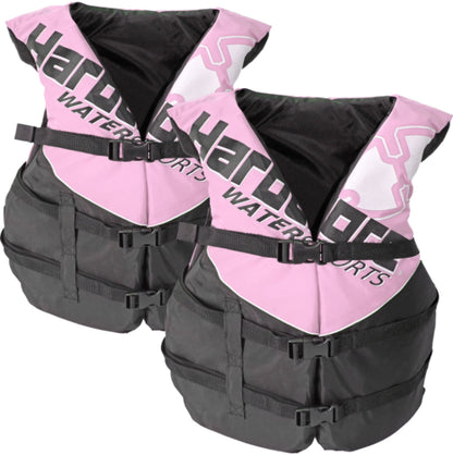 2 Pack Women's Adult Life Jacket PFD Type III Coast Guard Ski Vest Ladies Pink