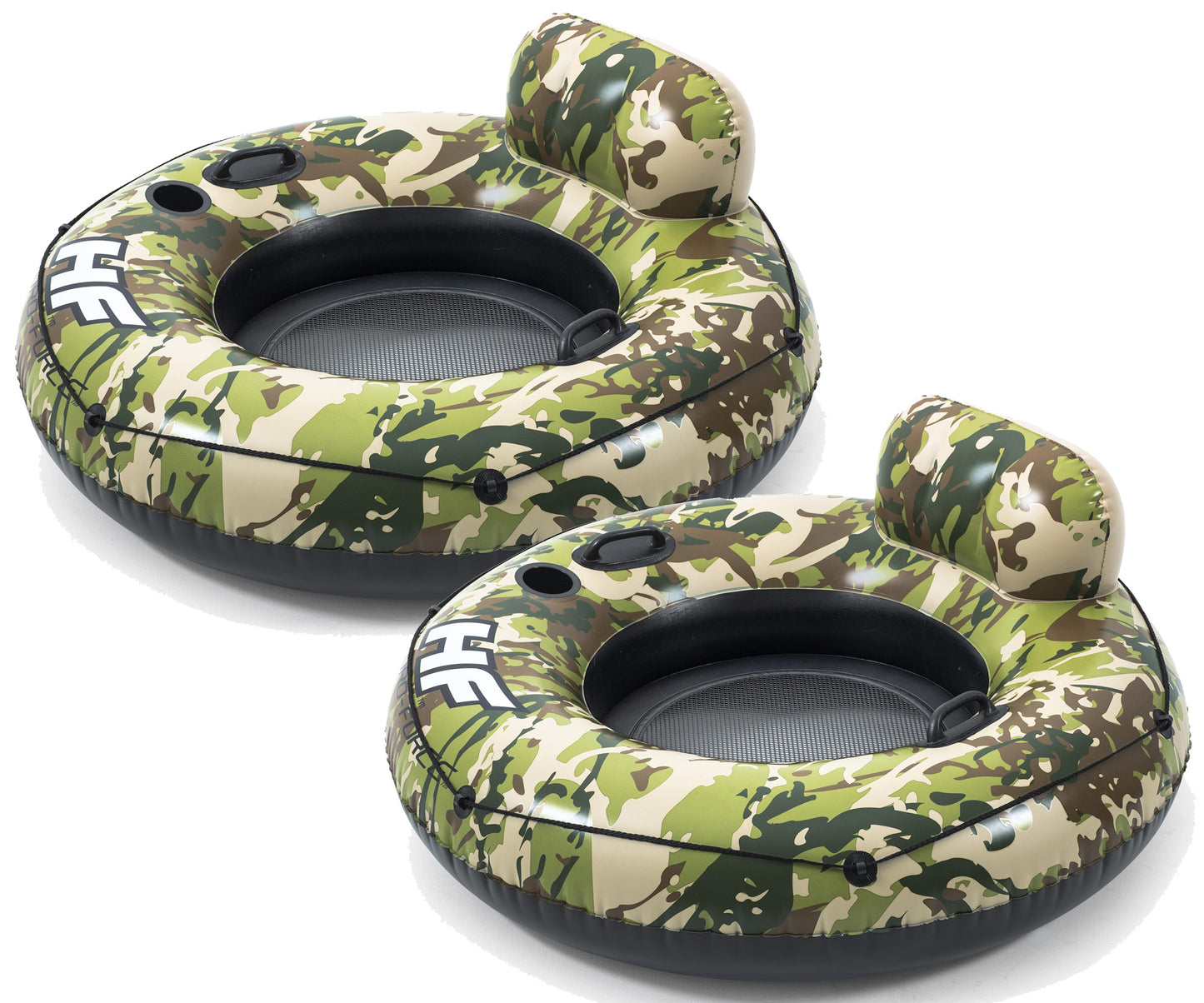 2 Pack Hydro Force Camo Cruiser 53" Inflatable River Lake Pool Tube Float