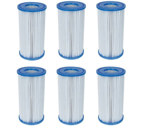 6 Pack Bestway Type III A/C Filter Cartridge for 1000 & 1500 GPH Filter Pumps